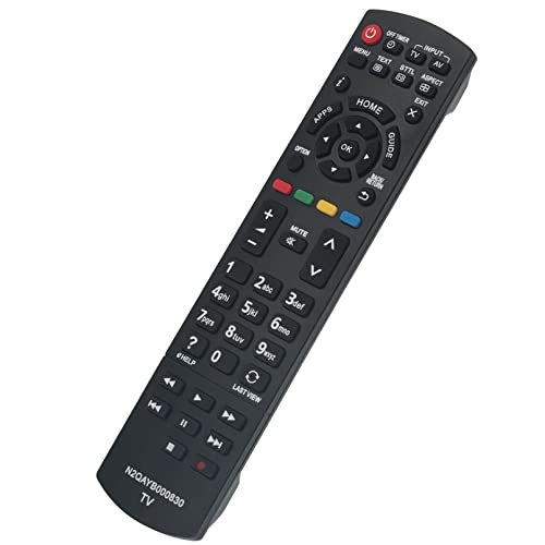 VINABTY N2QAYB000830 Replacement Remote Control Compatible with Panasonic TV TX-L24XW6 TX-L32BL6B TX-L32BL6E TX-L32BL6Y TX-L32EF62 TX-L32EN63 TX-L32ES61 TX-39ASW504 TX-39ASW604 TX-42AS500E - Image 3
