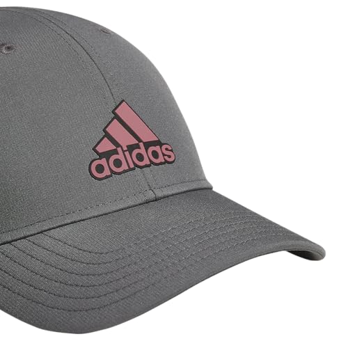 adidas Boné masculino Alliance com alça traseira ajustável estruturado coroa média, cinza seis/preto