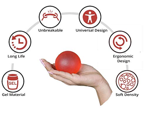 Image of PHYSIOTREX- Gel Exercise Ball | finger exercise equipment | finger exerciser - Hand Therapy | Physio Gel Ball |finger exerciser physiotherapy | stress relief ball