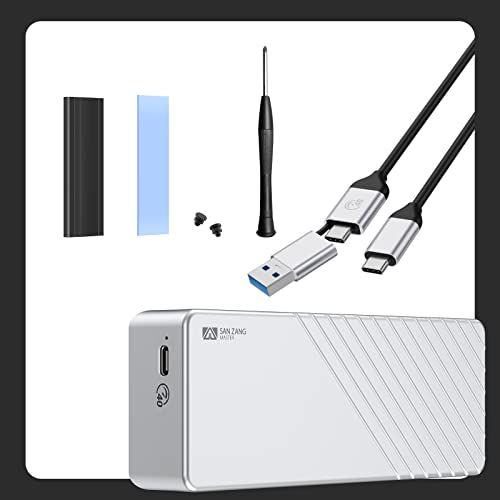SAN ZANG MASTER M.2 NVMe SSD 外付けケース 40Gbps シルバー の商品画像 6