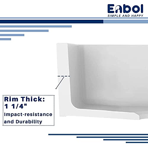 24 Undermount Kitchen Sink - Enbol 24X18 Inch Undermount White Porcelain Kitchen Sink Single Bowl With Strainer Pu2318 #TOP4