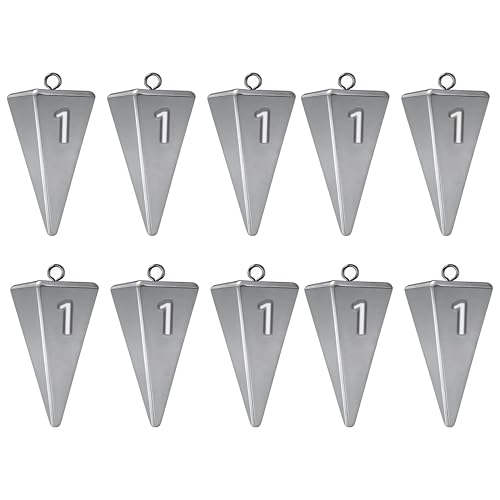 Fishing Weights Sinkers Pyramid Sinkers Surf Fishing Sinkers for Saltwater Fishing Gear Tackle 1oz...