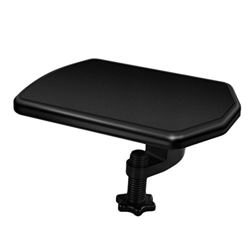 LINGSFIRE Wrist Rest Adjustable Computer Armrest, 360 Degree Multifunction Mousse Pad Desk Attachable Home&Office Computer Arm Support (Black)