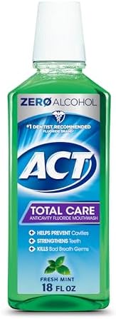 Act Anticavity Fluoride Mouth Rinse Alcohol Free, Fresh Mint 18 oz by Act