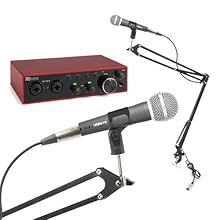Designed as a practical podcast starter kit for two people, this setup captures each voice on its own input for cleaner edits, smoother level control and a more professional result from home The pair of cardioid dynamic microphones focus on speech wh...