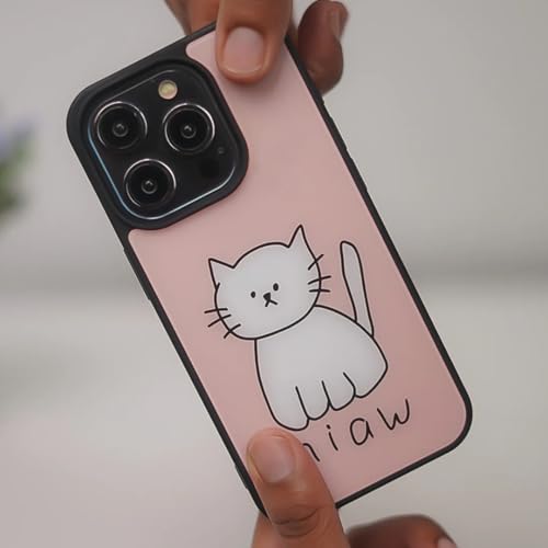 Image of PEEPERLY Back Cover Case for iPhone 13 Pro Max Scratch Resistant Anti-Slip TPU Shockproof Protective Durable Cuddly Feline Cat Design Case for Girls & Women