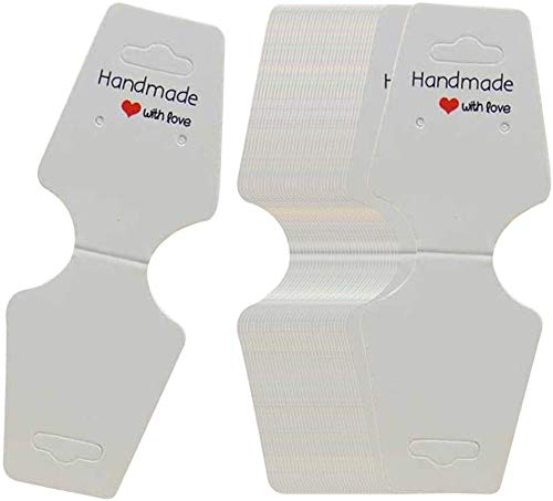 100 Pieces Necklace Display Cards Necklace Card Holder Kraft Paper Jewelry Display Hanging Cards for Necklaces, Bracelets, Jewelry Hang Tags - Style 10