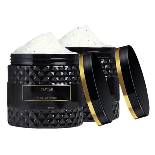 Mascarilla Capilar De Caviar, Acondicionador De ReparacióN Profunda, HidratacióN De Larga DuracióN, Regenera El Cabello Seco, Grueso Y DañAdo, Suave Y Brillante.,2pcs