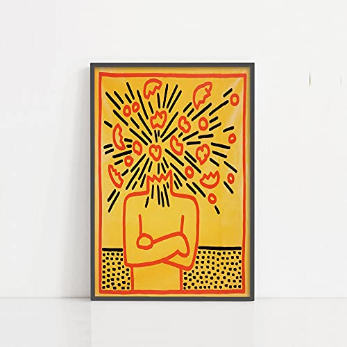 Keith Haring Don't see, don't hear, don't speak Poster, Vintage Wall Art Print, Living room, hotel, dining room, office, etc No Framed 1...