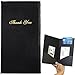 Restaurant Check Presenters - Guest Check Card Holder with Gold Thank You Imprint - 5.5" x 10" (Black 10 Pack)