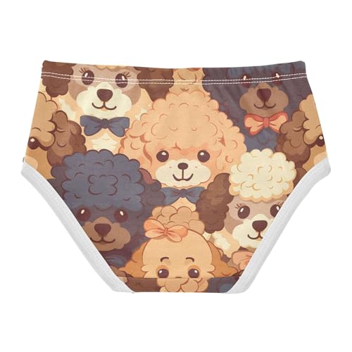 Fancy Toddler Underwear Floral 2t Cotton Girl Panties Cute Cute Kawaii Poodle Dogs Briefs Undies Kids2