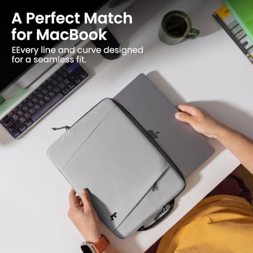 Image of tomtoc Slim & 360 Protective Laptop Sleeve for 14-inch MacBook Pro M5 2026 | M4 /M3 /M2 /M1 Pro /Max A3426 A3427 A3434 A3112 A3401 A3185, Water-Resistant Case with CornerArmor