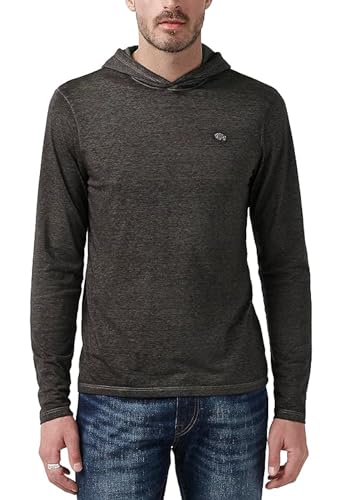 Buffalo David Bitton Men's Long Sleeve Burnout Hoodie Lightweight