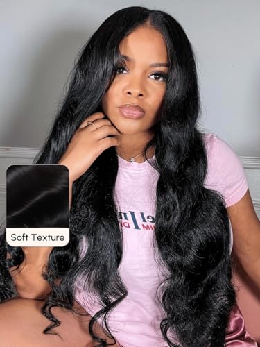 Image of Beauty Forever Glueless Frontal Wig - Pre Cut Lace Front Wigs Body Wave Human Hair - 13x4, 150% Density, 18 Inch