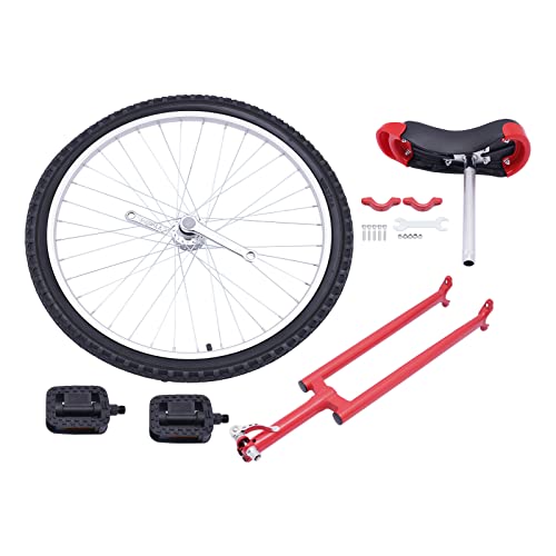 Image of 24In Outdoor Wheel Unicycle, One-Wheel Bike with Adjustable Seat, Sports Exercise Bicycle for Adults Beginner Outdoor Indoor Sports Entertainment Exercises Balance Fun