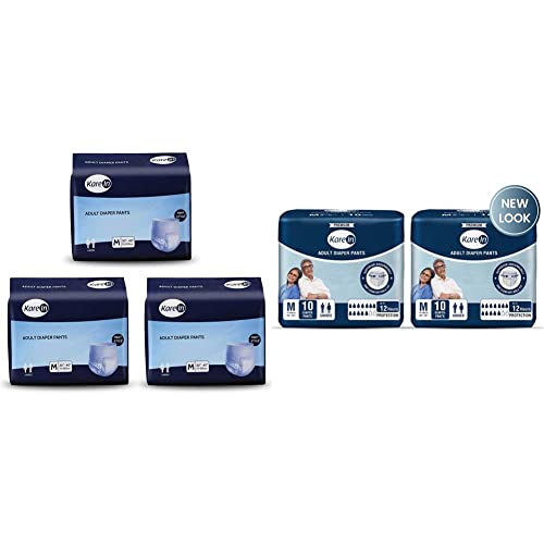 Image of Kare In Adult Pull ups - Pants Style Underwear Medium 10 Count, Waist 75-100cm (30 inch-40 inch)-Pack of 3 & Kare In Adult Pull ups - Pants Style Underwear Medium 10 Count, Waist 75-100cm (30 inch-40 inch)-Pack of 3