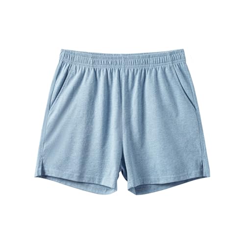 Image of AMY COULEE Mens Lounge Shorts 4 inch Pajama Lightweight Cotton Sleep Bottoms with Pockets