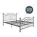 DHP Tokyo Metal Platform Bed with Classic Finial Post Headboard and Footboard, Underbed Storage Space, No Box Spring Needed, Full, Bronze