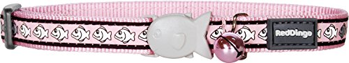 Red Dingo Reflective Cat Collar, One Size Fits All, Pink - //coolthings.us