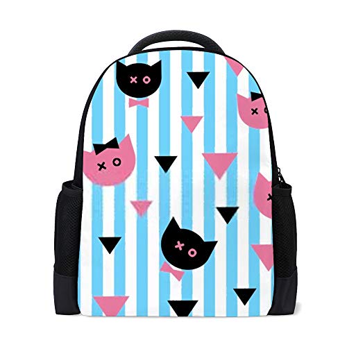 Sac à dos de voyage ordinateur au motif chat pour étudiante active