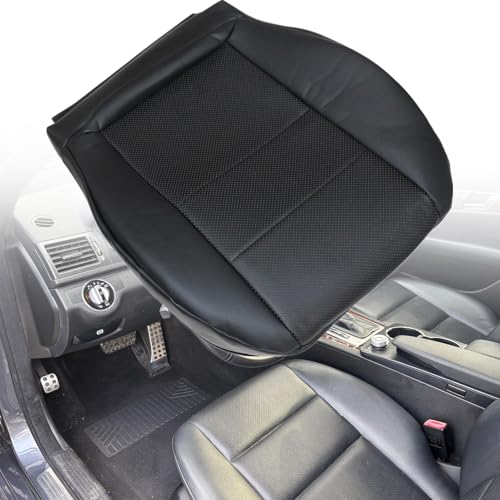 Priprilod Black Microfiber Leather Driver Side Bottom Replacement Seat Cover Compatible with Mercedes Benz C300 C350 2008 2009 2010 2011 2012 2013 2014