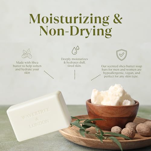 Image of Wavertree & London Pineapple, Coconut & Lime Scented Natural Soap (2 Bars), 7oz Moisturizing French Triple Milled Soap Bars enriched with shea butter - Pure Plant Oil Bath & Body Soap Bars