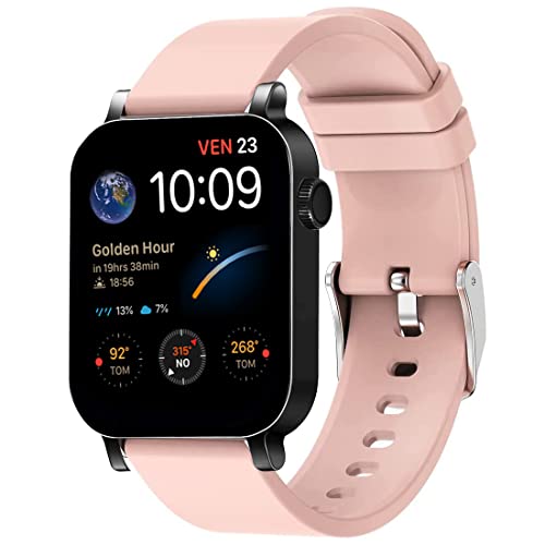 Image of Tokdis Vortex Bluetooth Calling Smartwatch with Stylish 1.80 inch Curved IPS Display, Working Crown, Heart & Spo2 Monitoring, 100+ Watch Faces, Activity Tracking for Men & Women - Pink