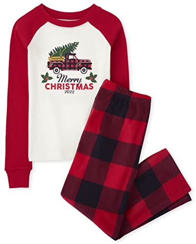 The Children's Place Baby Toddler 2 Piece Christmas Pajamas, Fleece, Xmas Truck, 2T #TOP15