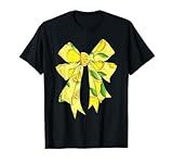 Lemon Coquette Bow for Women Girls Lemons Fruit Lemonade T-Shirt