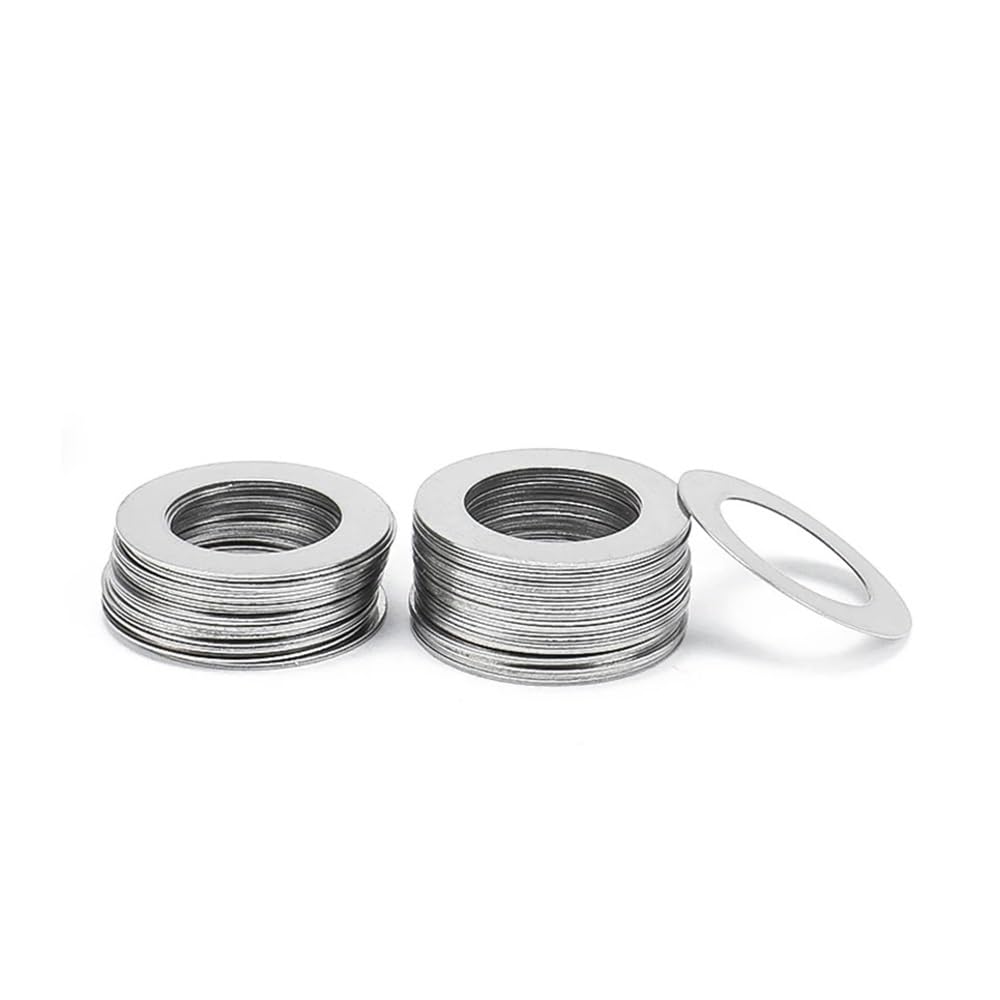 Bevestigingsringen 10/50 Stuks 0.1/0.2/0.3/0.5 Mm M2 M3 M4 M5 6 Tot M40 Roestvrij staal Aanpassen Ultradunne Precisie Shim Pakking Flat Dunne Platte Ring (Size : 50pcs M6x8, Color : Thick 0.3 mm