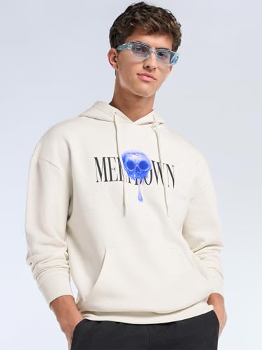 Image of Bewakoof Heavy Duty 1.0 Men's Graphic Print Oversized Fit Full Sleeve Fleece Hoodies