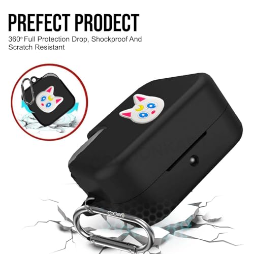 Image of Soft Silicone Case Cover for CMF by Nothing Buds Pro 2 | Buds 2 | Buds 2 Plus (White Cat)