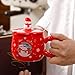 Imagen de Cretvestsar Taza Navideña Gran Capacidad Pintada A Mano Aislada Para Amantes Bebidas Calientes Café Té Compradores Regalos Decoradores Hogar