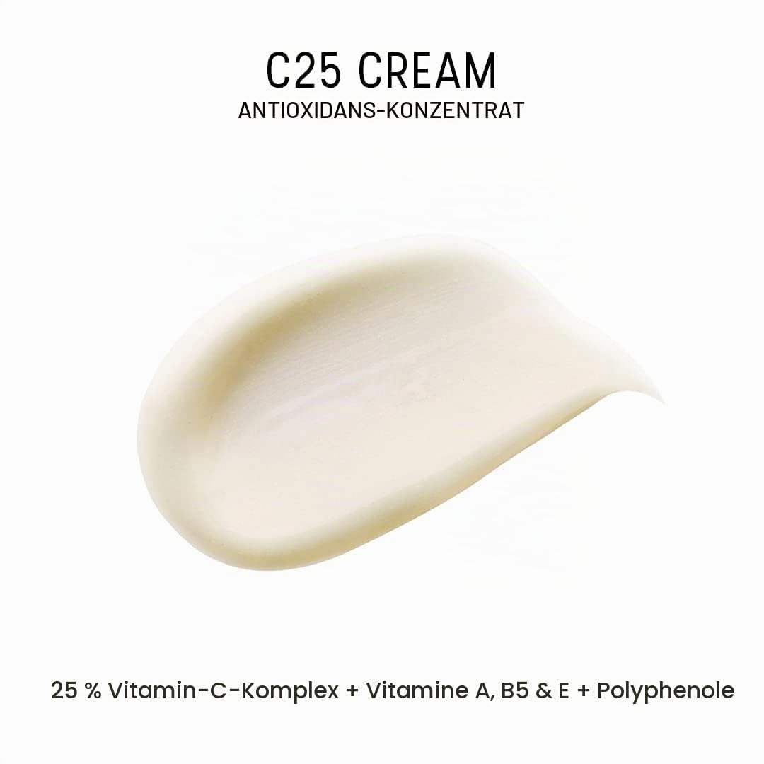 C25 Cream | Antioxidative & Anti-Aging Gesichtscreme | 25% Vitamin C & Polyphenole | Kraftvoller Komplex mit Vitaminen C, A, B5 & E | Anti-Falten | Vegan & Ohne Silikon | 30 ml | Dermaceutic