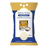 Royal Tiger Basmatireis 5kg Langkornreis, Duftreis aus Pakistan, aromatisch & locker, ideal für Biryani, Pilaw & Currys, perfekt für ausgewogene Mahlzeiten, ideal für Gastro & Heim