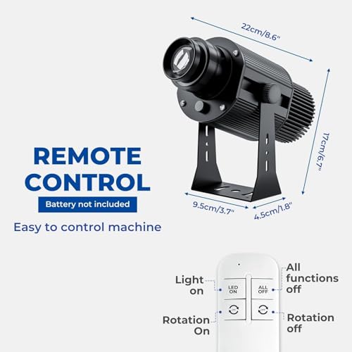 50w Logo Projector for Business Custom GOBO Projectors Rotating Store Floor Personalized Wall Outdoor Waterproof IP67 Image for Shop Advertising,Wedding Stage