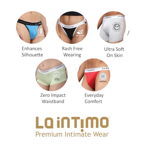 Image of BASIICS by La Intimo Featherlight Antimicrobial Semi-Seamless MiniCheek Underwear for Men