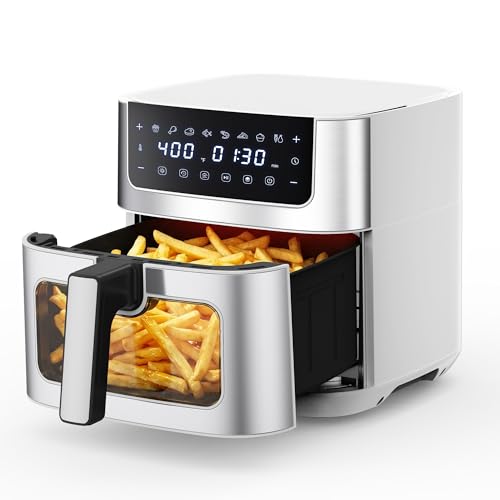 Image of NEWBULIG Air Fryer 6.34QT Airfryer with Visible Window Stainless Steel