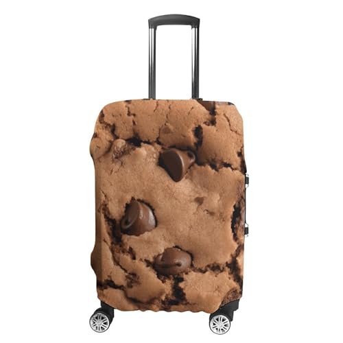 Chocolate Cookie Luggage Cover, Elastic Luggage Protector Fits 19-32in Suitcases, Washable & Anti-Scratch Suitcase Cover for Men Women L