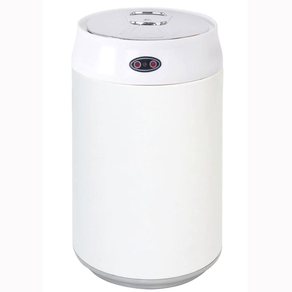 Mini Sensor Stainless Steel Garbage Can Auto Close Waste Bin Trash Bucket Battery Power Decoration(D)