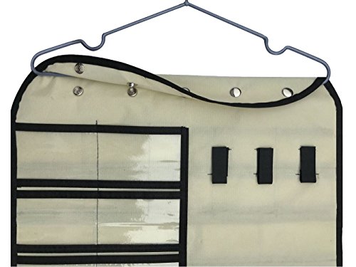Bb Brotrade Hanging Jewelry Organizer,Accessories Organizer,56 Pocket Organizer For Holding Jewelries (Beige-56 Pockets) #TOP4