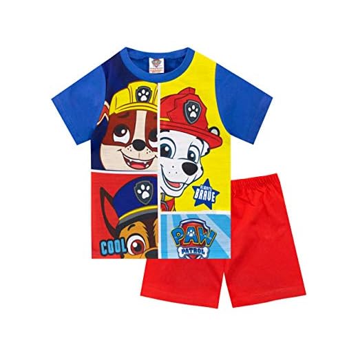 Paw Patrol Pijamas Manga Corta para Niños La Patrulla Canina Rojo 3-4 Años