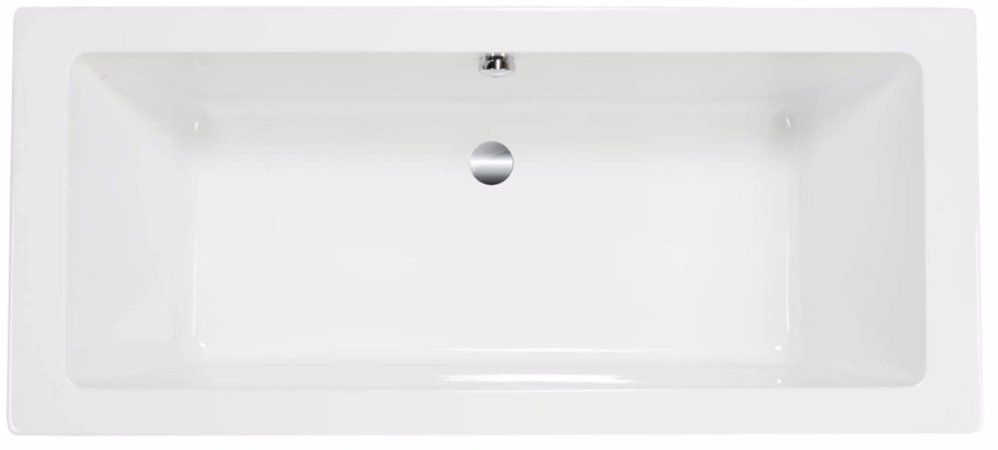 Deep Badewanne 180x80 cm - Weiß - Eingebaute Badewanne - Acryl - Spa, für 2 Personen - Einbau Badewannen
