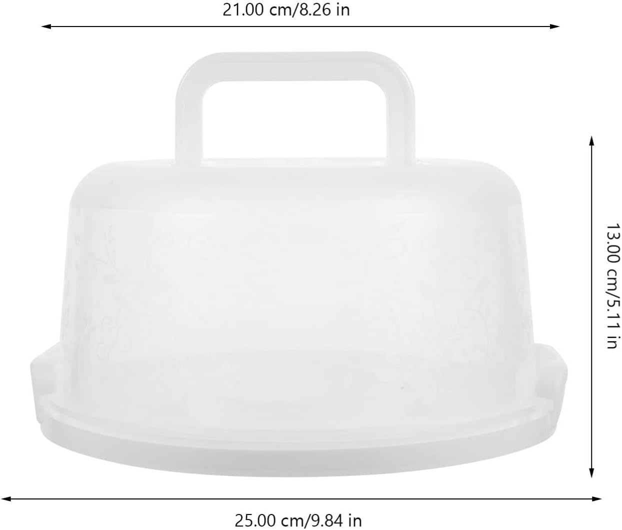 Dessert Boxes Handles Cake Carrier Lid Round Cake Storage Airtight for Birthday Parties