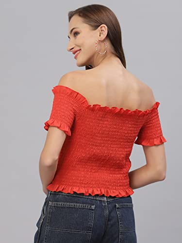 Image of Style Quotient Women Black Off-Shoulder Bardot Top