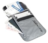 Neck Wallet RFID Color: gris