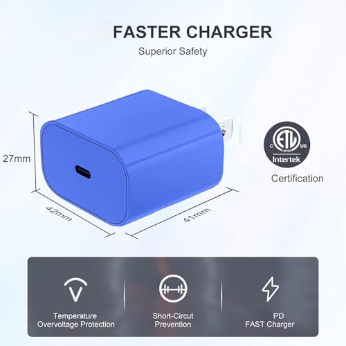 Image of iPhone Fast Charger,Type C Wall Charger Block Plug and 6ft USB C to Lightning Charging Cable Cord Long,Power Adapter Cube Brick Box for Apple iPhone 14 Pro Max /14 Plus /14 /13 /12 Mini /11 /XS Max /XR /iPad