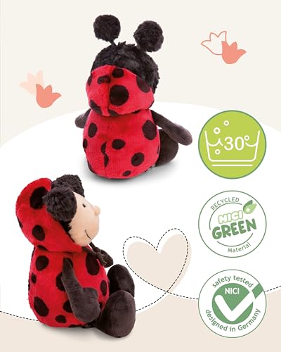 NICI Kuscheltier Marienkäfer Dotti-Lotti 18cm - rot - Stofftier aus weichem Plüsch, niedliches Plüschtier zum Kuscheln und Spielen, für Kinder & Erwachsene, tolle Geschenkidee - 61629
