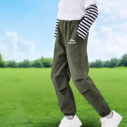 Quick Dry Cargo Pants for Boys Elastic Waist Pull On Sweatpants Loose Fit Workout Athletic Joggers Baggy Pleated Trouser4
