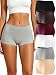 ALL OF SHE Boxershorts Damen Unterhosen Damen Baumwolle Unterwäsche Frauen 6er Set Reine Farbe Panties Bequem Hotpants Einfach Dehnbar Hipster Mehrpack L